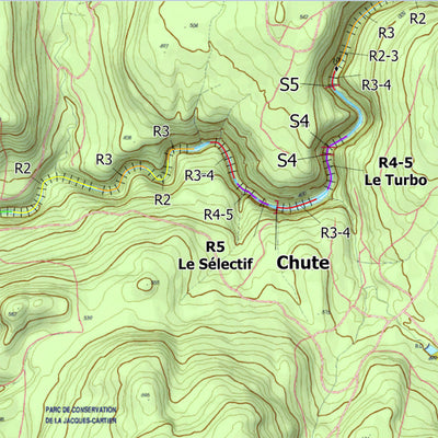 Canot Kayak Québec Rivière Sautauriski digital map