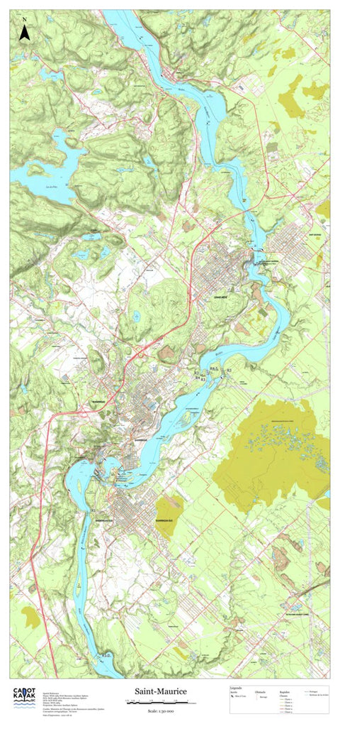 Rivière Saint-Maurice Map by Canot Kayak Quebec | Avenza Maps