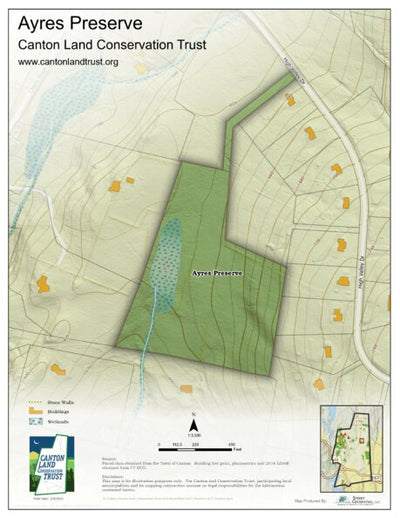 Canton Land Conservation Trust Ayres Preserve -LiDAR digital map