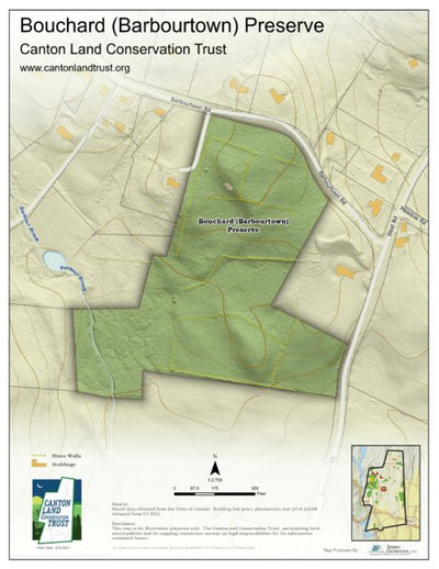 Canton Land Conservation Trust Bouchard-Barbourtown Preserve -LiDAR digital map