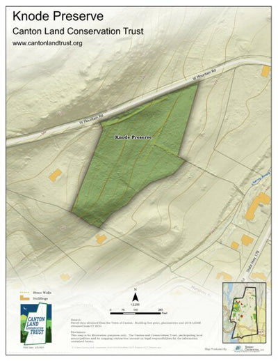 Canton Land Conservation Trust Knode Preserve -LiDAR digital map