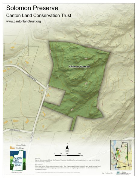 Canton Land Conservation Trust Solomon Preserve -LiDAR digital map