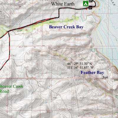 Canyon Ferry Reservoir Bathymetric Contours and Access Map Preview 2
