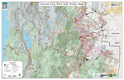 Carson City Parks, Recreation and Open Space Carson City West Side Trails Map digital map