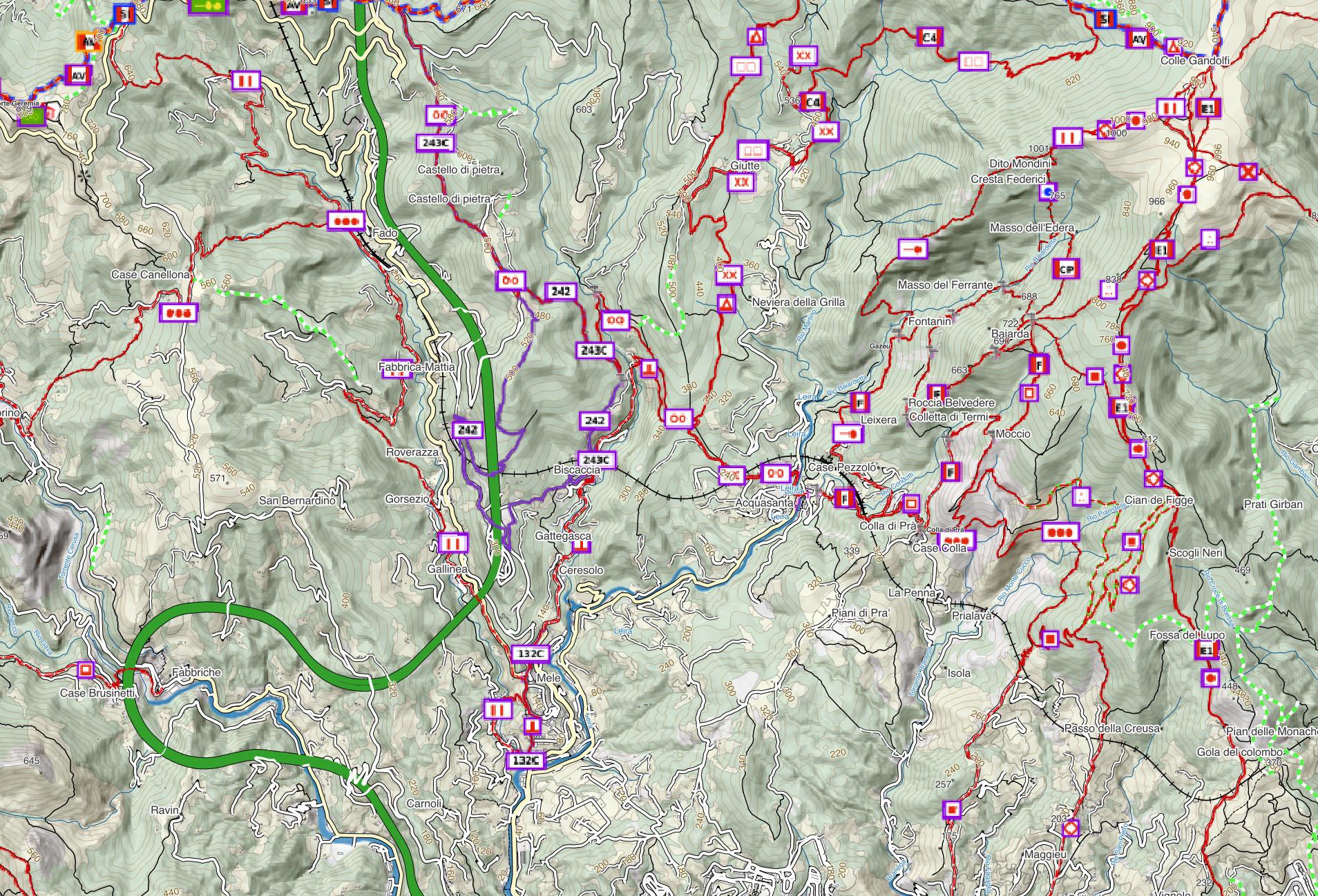 LIGURIA Atlas Escursionismo Hiking Map by CARTAGO | Avenza Maps