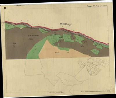 CARTAGO PELUGO Mappa originale d'impianto del Catasto austro-ungarico. Scala 1:2880 bundle