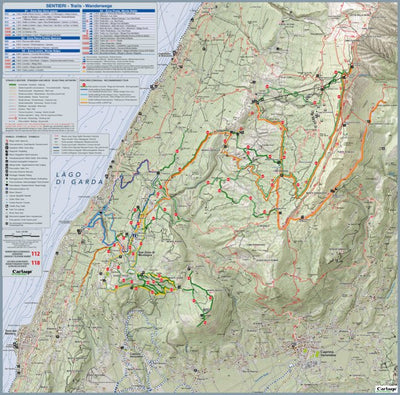 CARTAGO San Zeno di Montagna. Monte Baldo Lago di Garda digital map