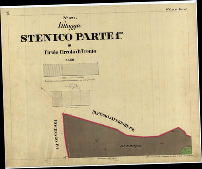 CARTAGO STENICO PARTE 1 Mappa originale d'impianto del Catasto austro-ungarico. Scala 1:2880 bundle