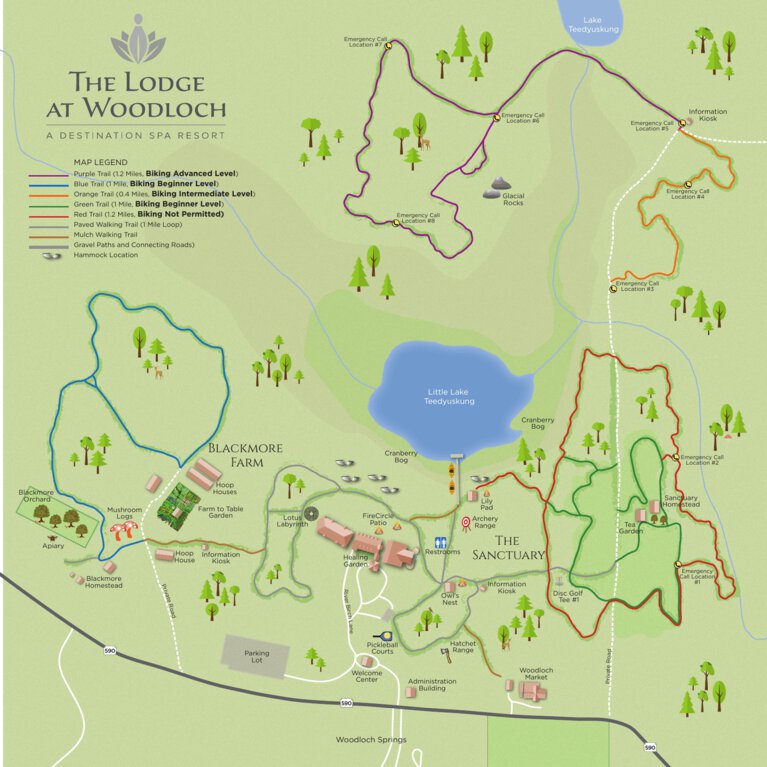 The Lodge at Woodloch Map by Cartagram | Avenza Maps