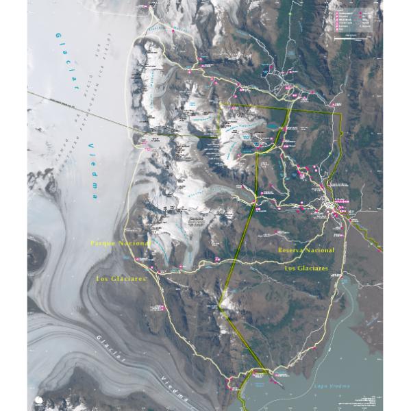 Fitz Roy Massif, Los Glaciares National Park Map by CartDeco | Avenza Maps