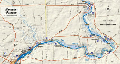 Carto Graphics Murray River - Mannum to Purnong digital map