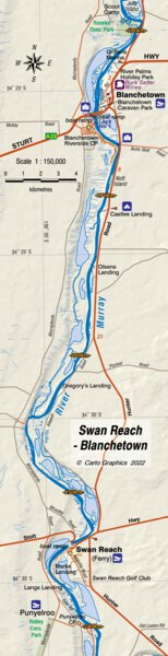 Carto Graphics Murray River - Swan Reach to Blanchetown digital map