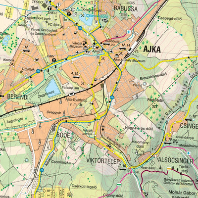 Cartographia Kft. Bakony déli része a Somlóval turistatérkép/ Bakony south part with Somlo tourist map bundle