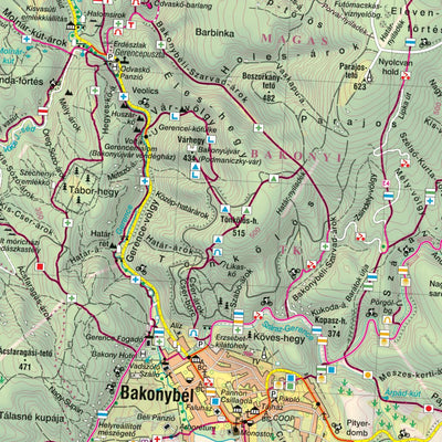 Cartographia Kft. BAKONY északi rész turistatérkép / BAKONY north tourist map digital map