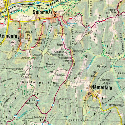 Cartographia Kft. GÖCSEJ turistatérkép / tourist map digital map