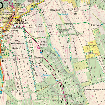 Cartographia Kft. KŐSZEGI-HEGYSÉG turistatérkép / tourist map digital map