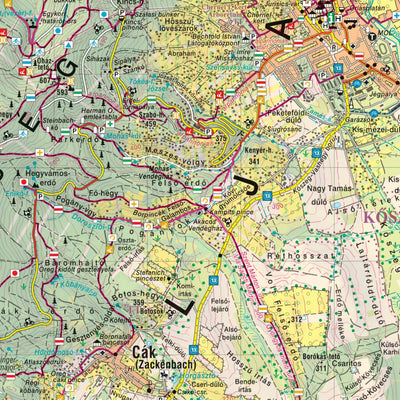 Cartographia Kft. KŐSZEGI-HEGYSÉG turistatérkép / tourist map digital map