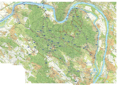 Cartographia Kft. PILIS, VISEGRÁDI-HEGYSÉG Kerékpáros térkép / PILIS, VISEGRAD MOUNTAINS bike map digital map