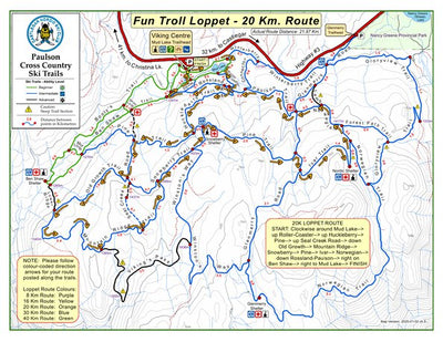 20K Troll Loppet Route - Castlegar Nordic Ski Club Preview 1