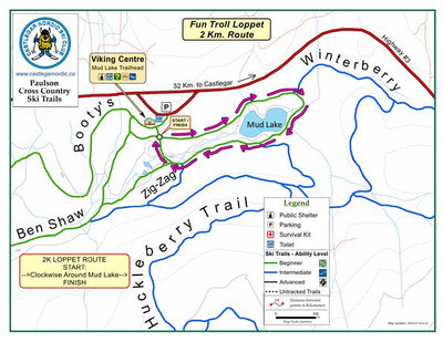 2K Troll Loppet Route - Castlegar Nordic Ski Club Preview 1