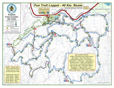 40K Troll Loppet Route - Castlegar Nordic Ski Club Preview 1