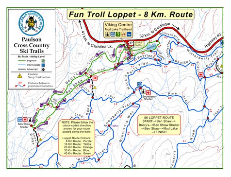 Castlegar Map 8K Troll Loppet Route - Castlegar Nordic Ski Club Map by Castlegar ...
