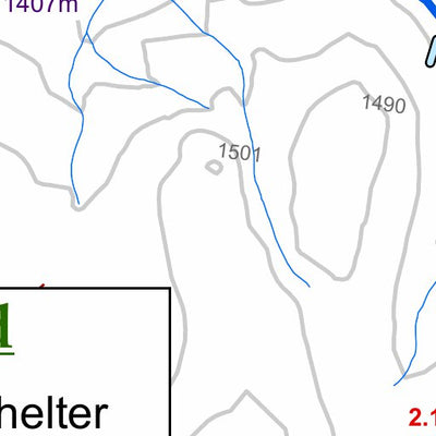 Castlegar Nordic Ski Club 30K Troll Loppet Route with Distances digital map