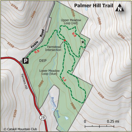 Catskill Mountain Club Palmer Hill Trail 2020 digital map