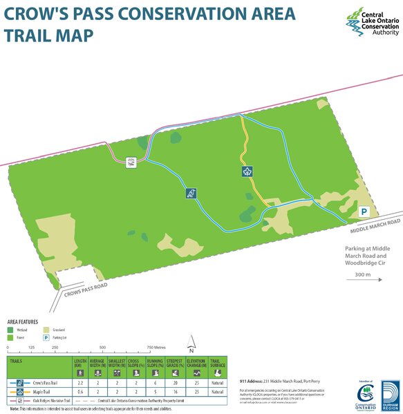 Crow's Pass Conservation Area Map by Central Lake Ontario Conservation ...