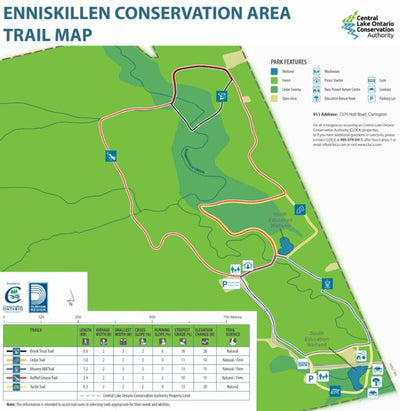 Central Lake Ontario Conservation Authority (CLOCA) Enniskillen Conservation Area digital map