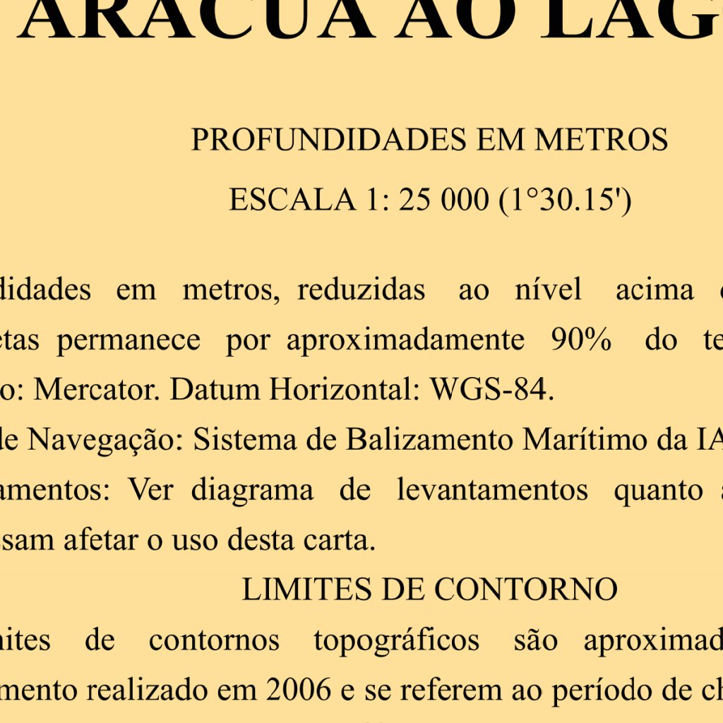 DO LAGO ARACUÃ AO LAGO BACABAL (4416) Map by Centro de Hidrografia da ...