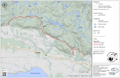 Cheval Quebec Carte des sentiers | Association équestre du Pontiac digital map