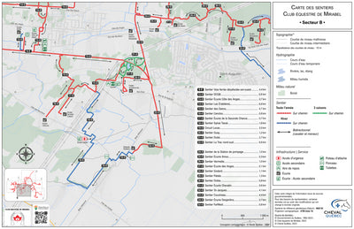 Carte des sentiers | Club équestre de Mirabel - SECTEUR B Preview 1
