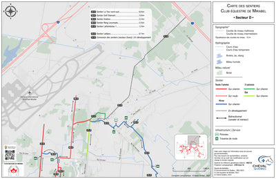 Carte des sentiers | Club équestre de Mirabel - SECTEUR D Preview 1
