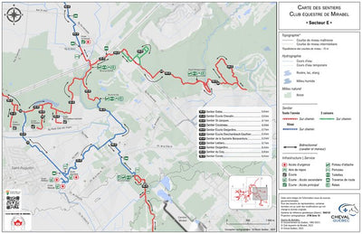 Carte des sentiers | Club équestre de Mirabel - SECTEUR E Preview 1