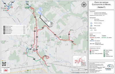 Carte des sentiers | Club équestre de Mirabel - SECTEUR F Preview 1
