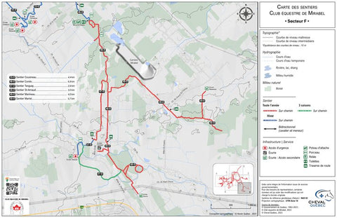 Carte des sentiers | Club équestre de Mirabel - SECTEUR F Preview 1