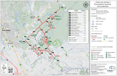 Cheval Quebec Carte des sentiers | Club Récréatif Équestre des Laurentides digital map
