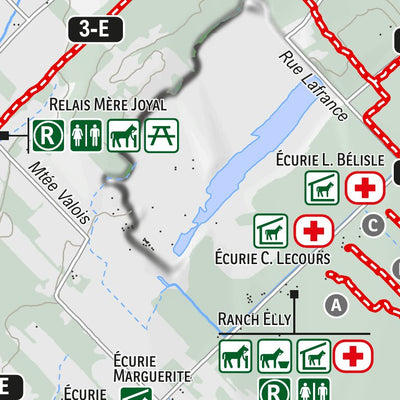 Cheval Quebec Carte des sentiers | Club Récréatif Équestre des Laurentides digital map