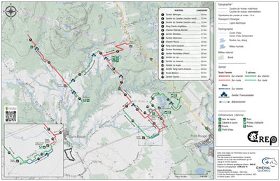 Cheval Quebec Carte sentier équestre | Club des Randonneurs équestre de Portneuf digital map