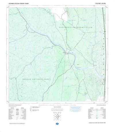 Chief Directorate: National Geo-spatial Information 2531BB, 2532AA ONDER-SABIE digital map