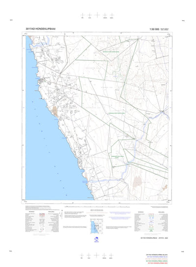 Chief Directorate: National Geo-spatial Information 3017AD HONDEKLIPBAAI digital map