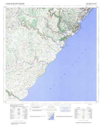 Chief Directorate: National Geo-spatial Information 3130AA, AB PORT EDWARD digital map