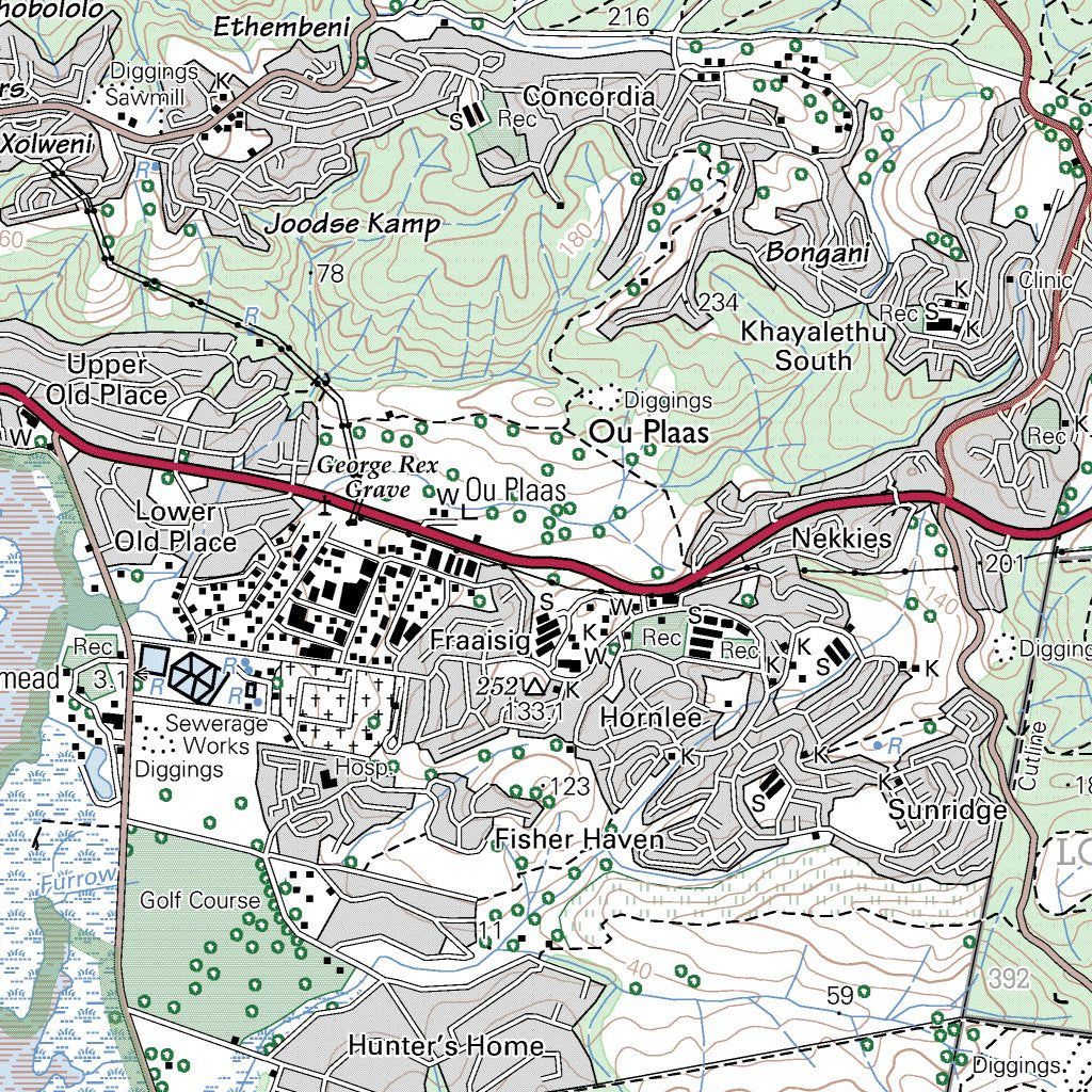 Bitou Map 3423AA KNYSNA Map by Chief Directorate: National Geo-spatial ...