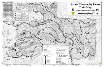 Arcata Community Forest Trail Map Preview 1