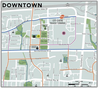 City of Mississauga Mississauga Cycling Map 2023 Downtown Inset digital map