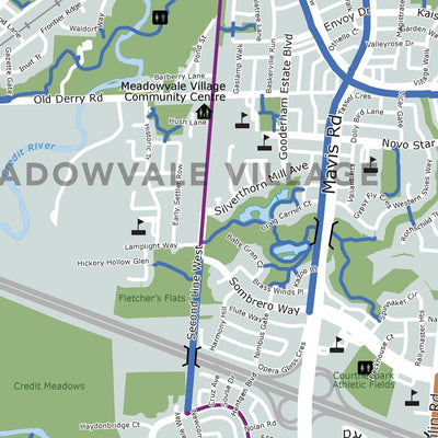 City of Mississauga Mississauga Cycling Map 2023 North digital map