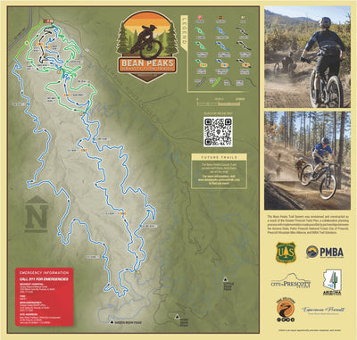 City of Prescott GIS Dept Bean Peaks Gravity Flow Trails- Phase 1 trails digital map