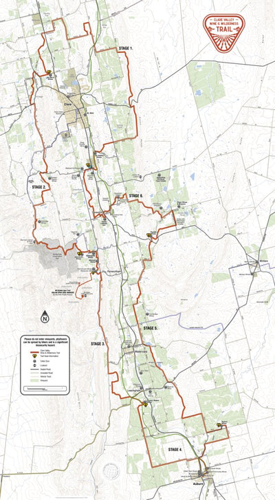 Clare Valley Wine & Wilderness Trail CVWWT Full Route digital map