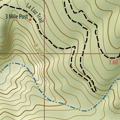 cloudhiking.com La Luz Trail - Sandia Mountain digital map